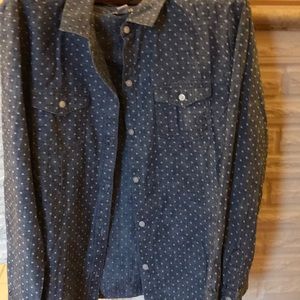 Blue polkadot shirt